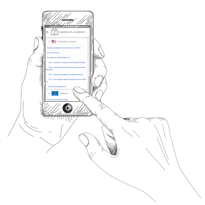 Worker view of legislation on mobile