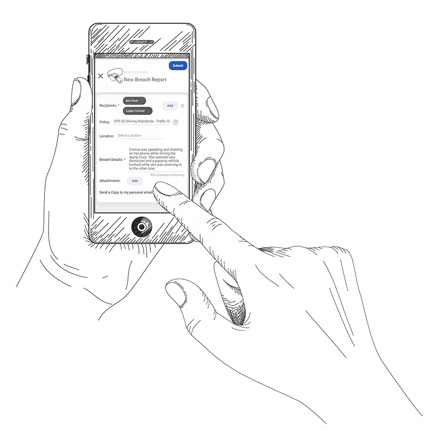 Whistleblower Mobile View